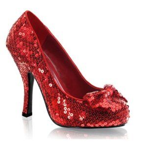 Funtasma Red Sequin Oz Pumps - with Bow!